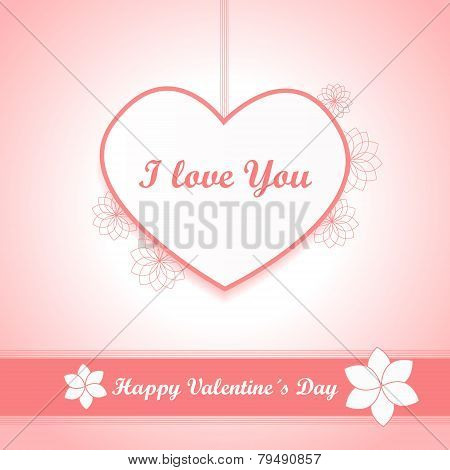 Valentines Background - Heart And Love - Pink Vector