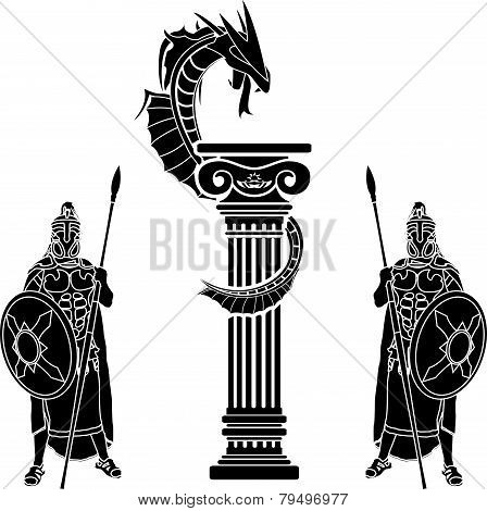 warriors and dragon