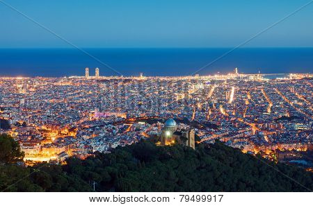View over Barcelona at dawn