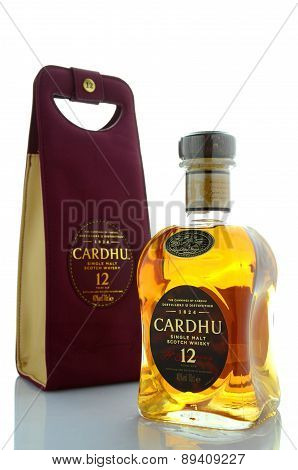 Cardhu whisky isolated on white background