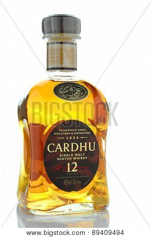 Cardhu whisky isolated on white background