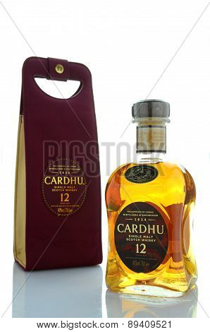 Cardhu whisky isolated on white background