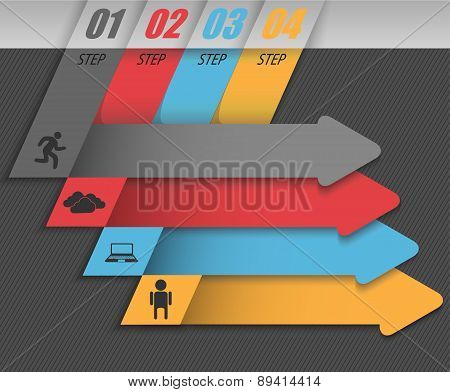 Modern business infographic, a set of abstract arrows for your data.