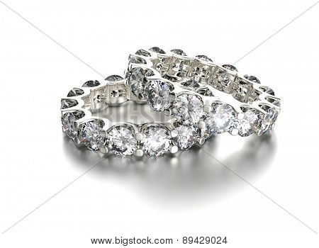 Engagement Ring with Diamond. Jewelry background