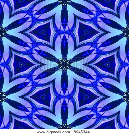 Abstract Blue Glass-like Geometric Texture Or Background Made Seamless