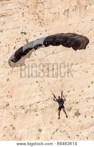 Base Jump In Shipwreck Beach Of Zakynthos Island