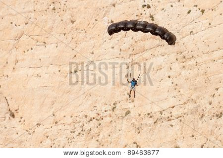 Base Jump In Shipwreck Beach Of Zakynthos Island
