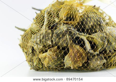 Market Bag Of Bolinus Brandaris, An Edible Marine Gastropod Mollusk
