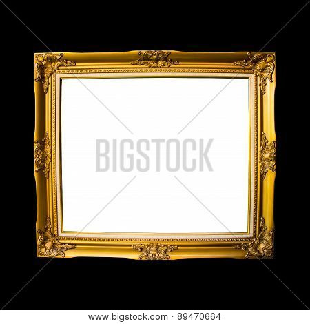 Frame Vintage Isolated On Black Background