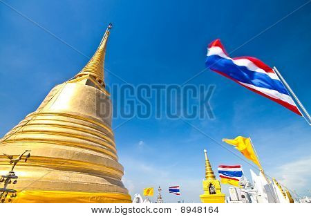 Golden pagoda in Thailand