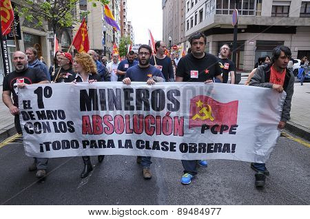 1St May Demonstration In Gijon, Spain