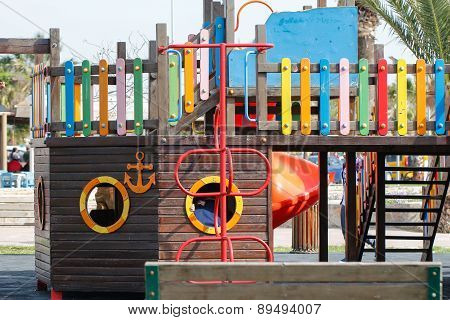 Children playground in the park.