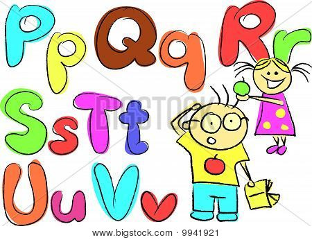 Bambini disegno lettere 03
