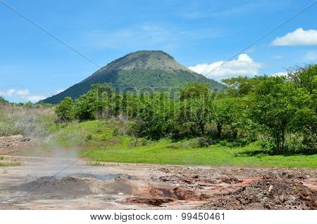 Landscapes of San Jacinto near Telica volcano in Nicaragua