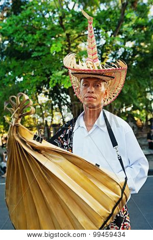 Portrait Of Nusa Tenggara Man In Traditional Costume