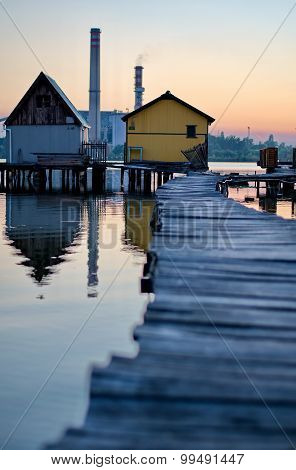 Floating Village In Bokod, Hungary
