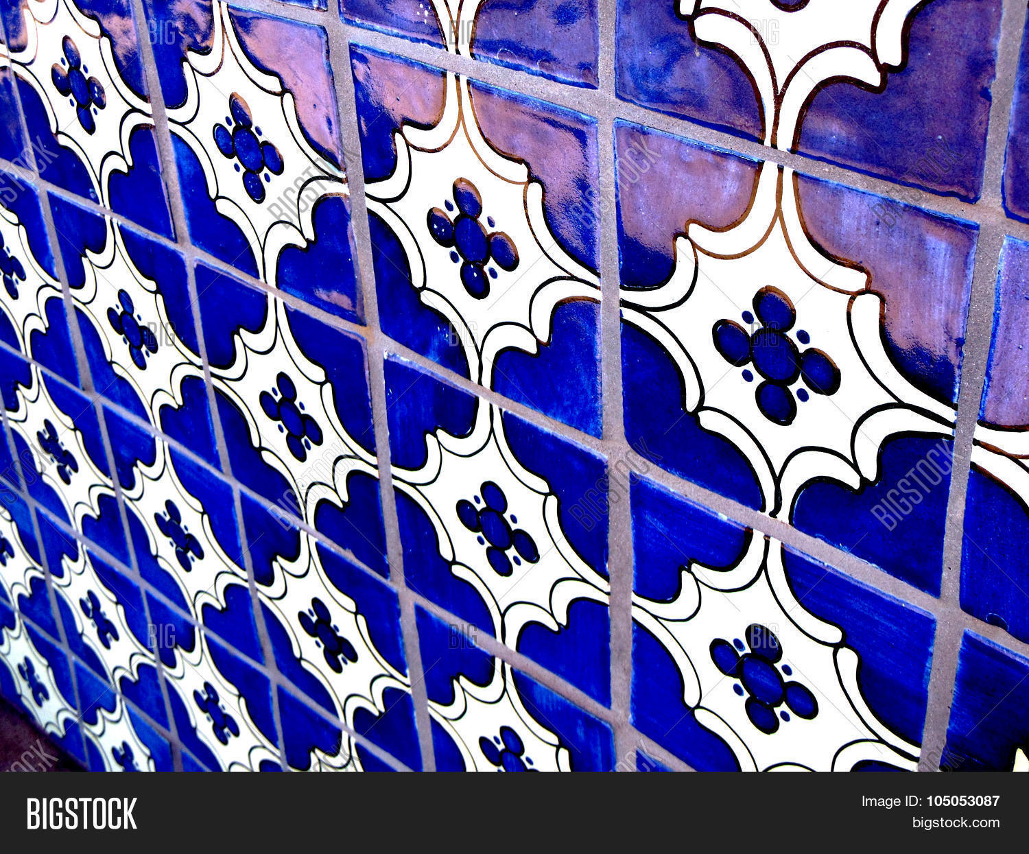 Blue Mexican Tile Image & Photo | Bigstock