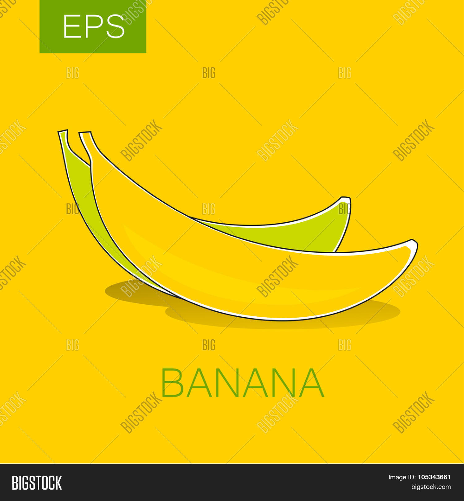 Banana. Vector Sign Vector & Photo (Free Trial) Bigstock