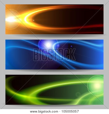 Abstract Space Banner Set