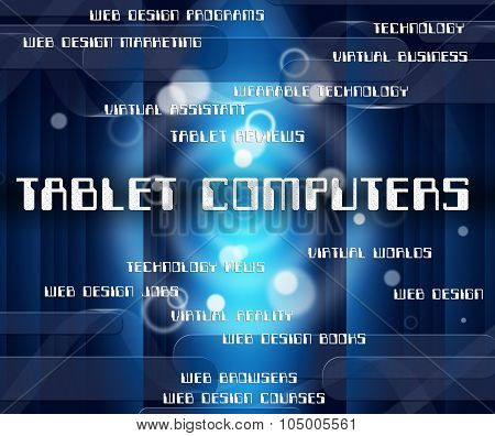 Tablet Computers Indicates Digital Online And Computing