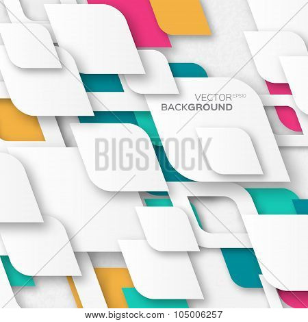 Geometric lines abstract background with squares rhombus shapes.