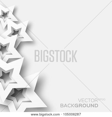 White paper stars background.