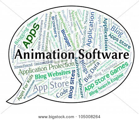 Animation Software Represents Animations Text And Programs