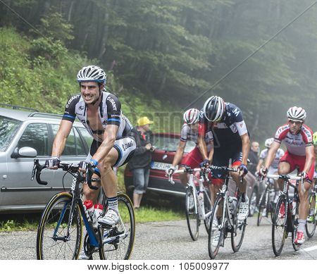 The Cyclist Tom Dumoulin Climbing Col Du Platzerwasel - Tour De France 2014