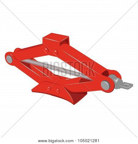 Vector illustration of  jack-screw