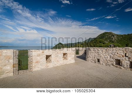 Besac castle cannon gun square