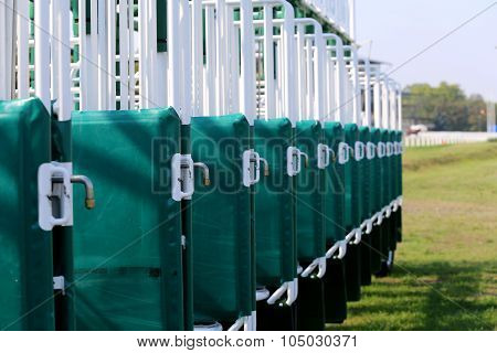 Horse Racing Starting Gates Close-up