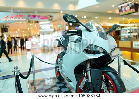 DUBAI, UAE - APRIL 18, 2014: Dubai Duty Free Car Lottery prise. Dubai Duty Free is the company responsible for the duty-free operations at Dubai International Airport