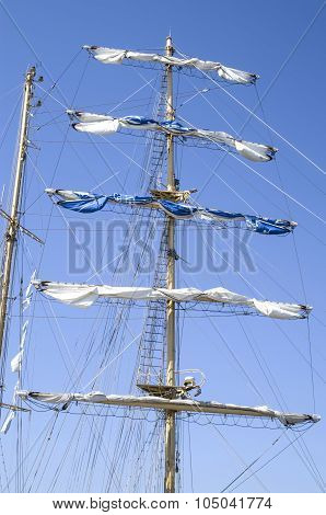 Main Mast With Sails Collected