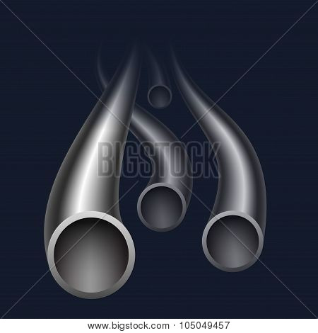 smoke pipes of factory