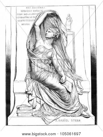 Fair 1877 grand prize, sculpture, vintage engraved illustration. Magasin Pittoresque 1878.