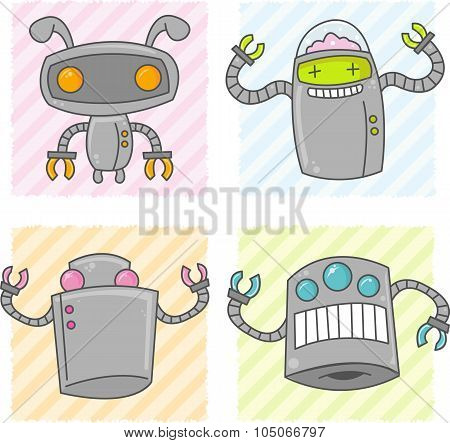 Cute Cartoon Robots