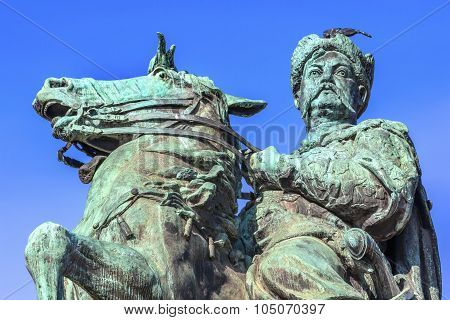 Bogdan Khmelnitsky Equestrian Statue Sofiyskaya Square Kiev Ukraine