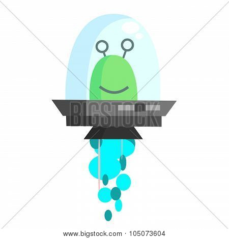 green cartoon martian