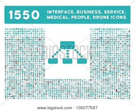 Hierachy Icon and More Interface, Business, Tools, People, Medical, Awards Flat Glyph Icons