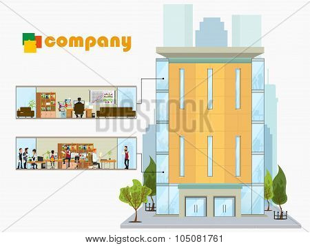 Business building facade