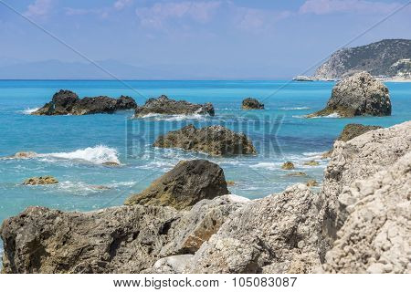 Megali Petra Beach, Lefkada, Ionian Islands