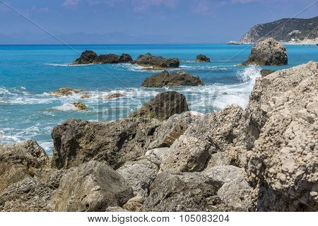 Megali Petra Beach, Lefkada, Ionian Islands