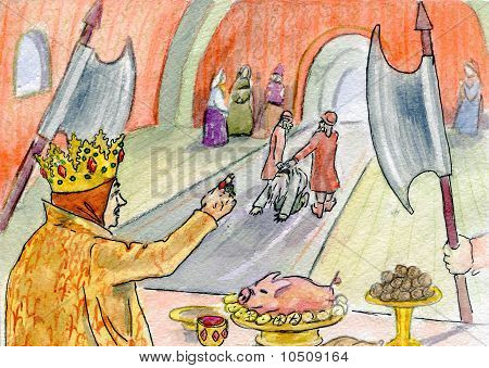 Drottningen och tjänare