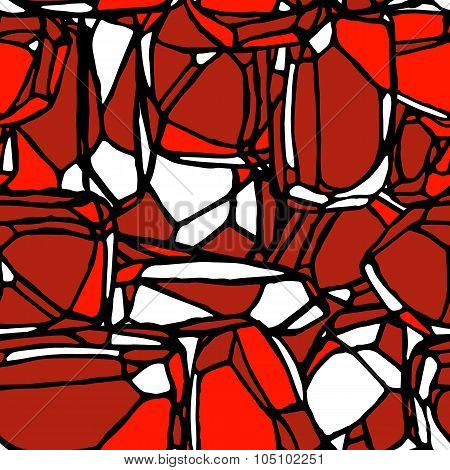 Red Stone Seamless Pattern