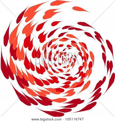 Spiralling Koi Carp Illustration