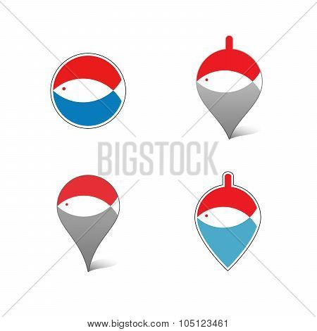 Vector Icon With Fish.