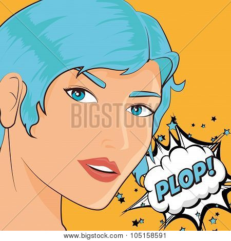 Pop art sexy women design