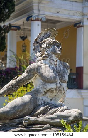 Achilleion Statue At Corfu, Greece