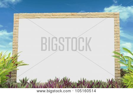 White board in nature