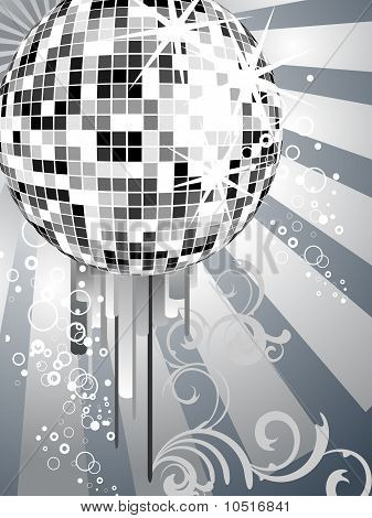 bola de espejo de plata